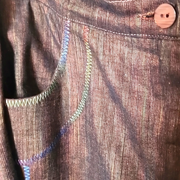 MY WAY Women's Brown, Linen/Cotton Pants Suit.  Size US 8. UK 12 - Picture 11 of 16